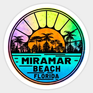 Miramar Beach Florida Palms Panhandle Emerald Coast Sticker